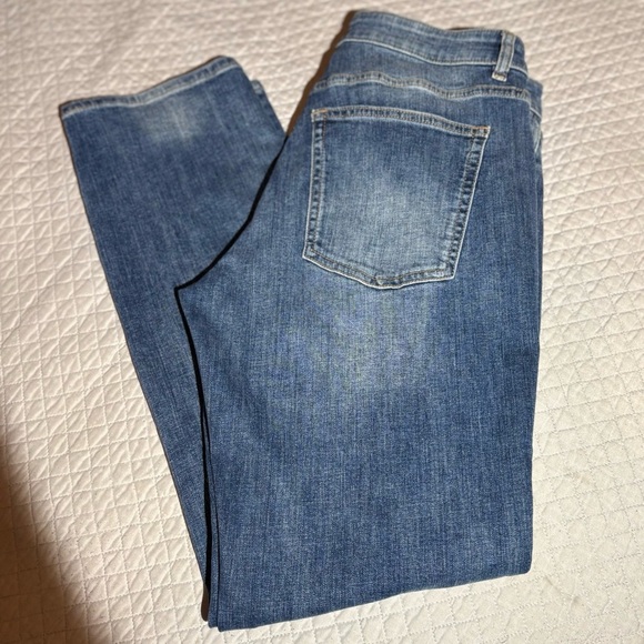 Warp + Weft Blue Straight Leg Jeans NWOT - Picture 3 of 5